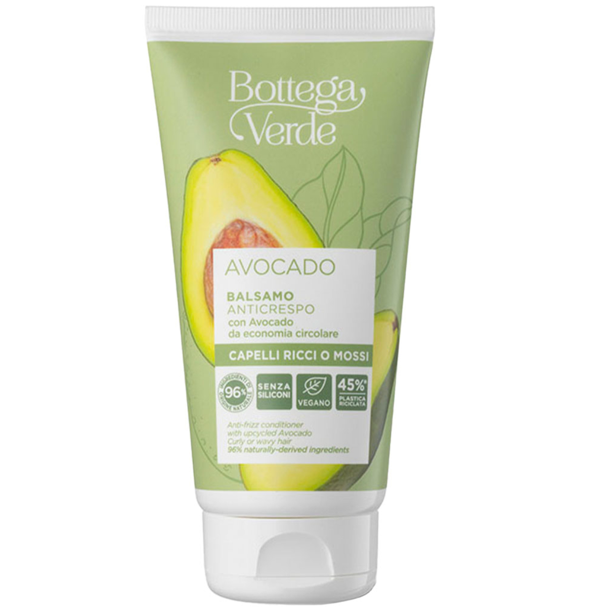 Balsam anti-electrizare pentru par ondulat cu extract de avocado, 150ml, Bottega Verde