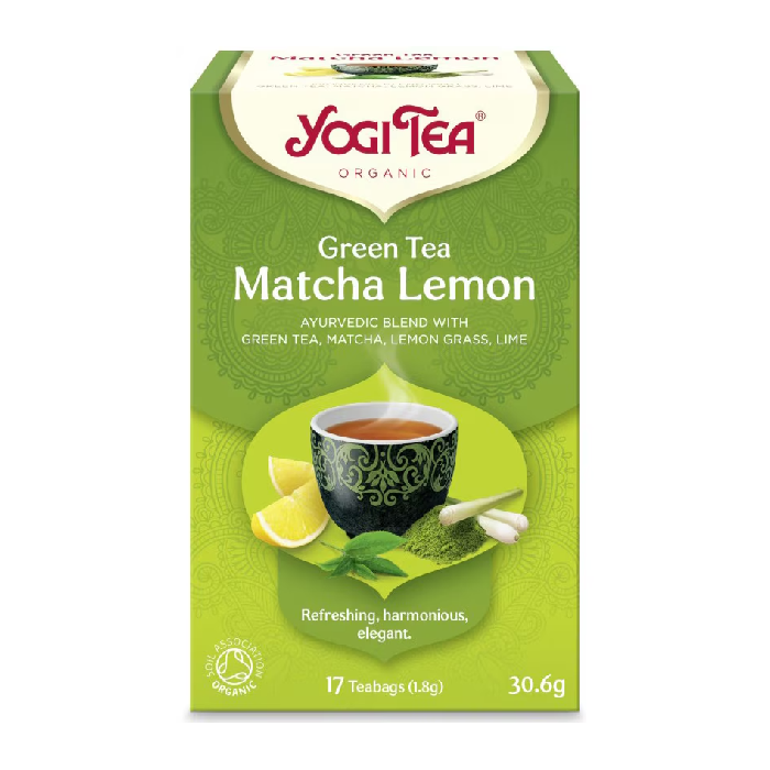 Ceai verde din matcha cu lamaie, 17 plicuri, Yogi Tea