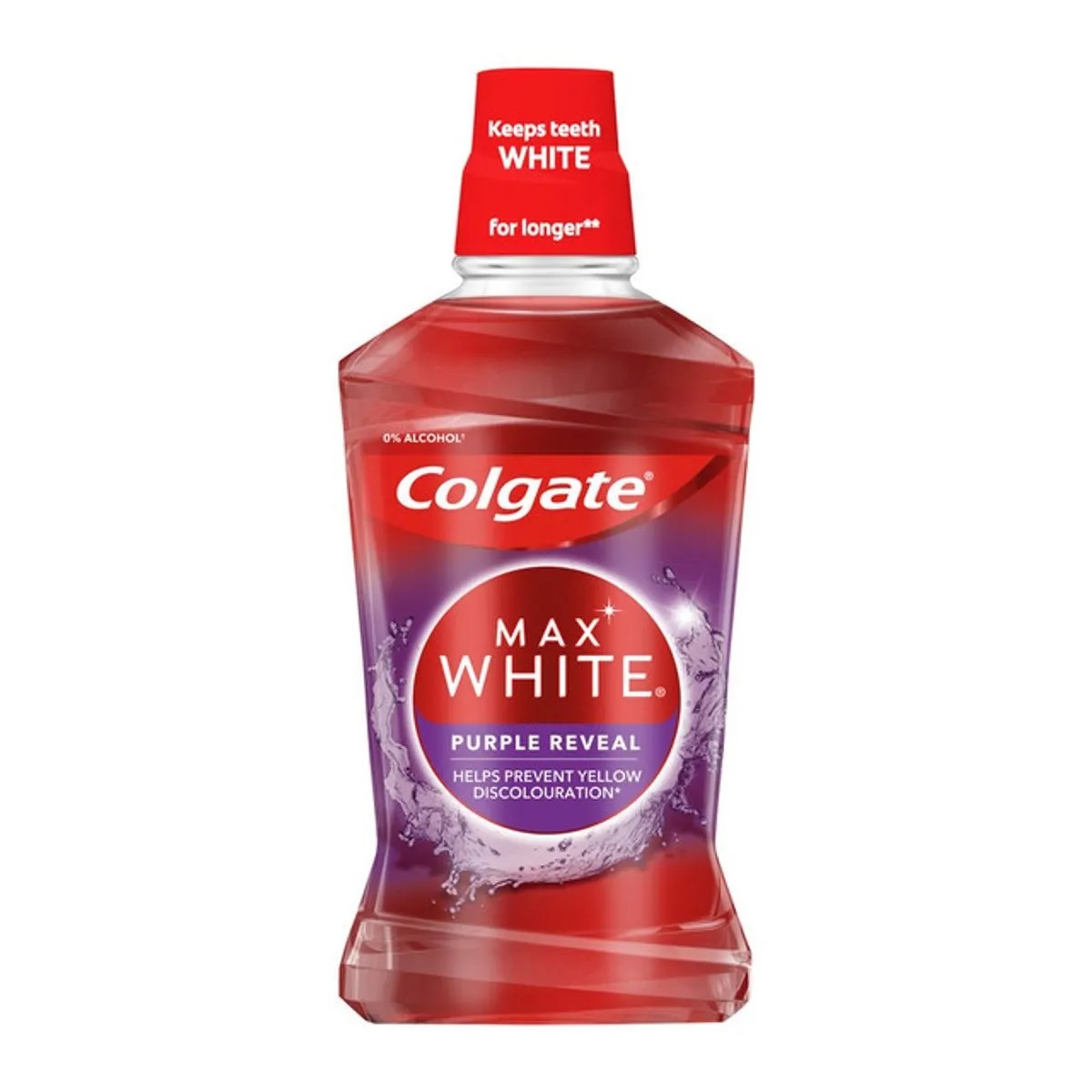 Apa de gura Max White Purple Reveal, 500ml, Colgate