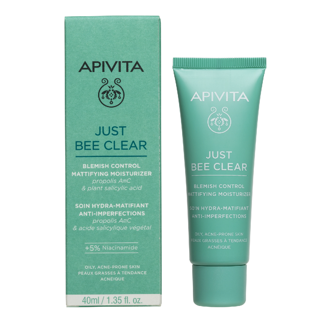 Crema matiafianta anti acnee Just Bee Clear, 40 ml, Apivita