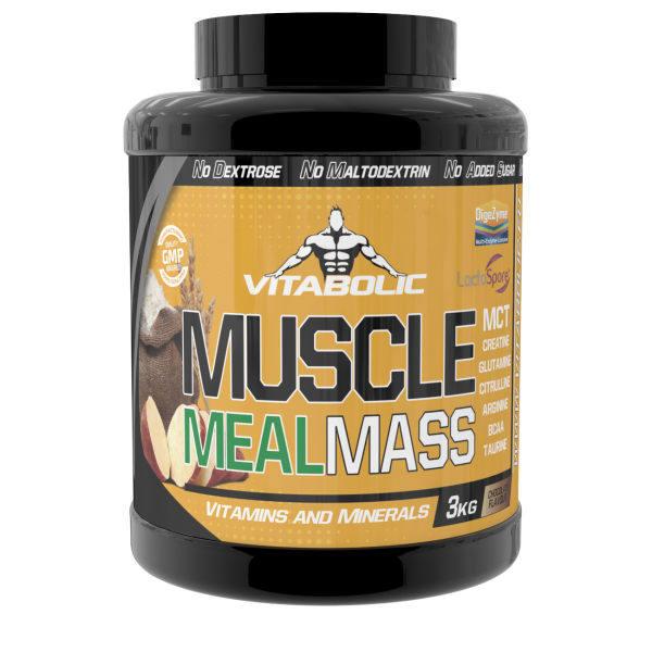 Muscle Meal Mass cu aroma de ciocolata, 3kg, Vitabolic