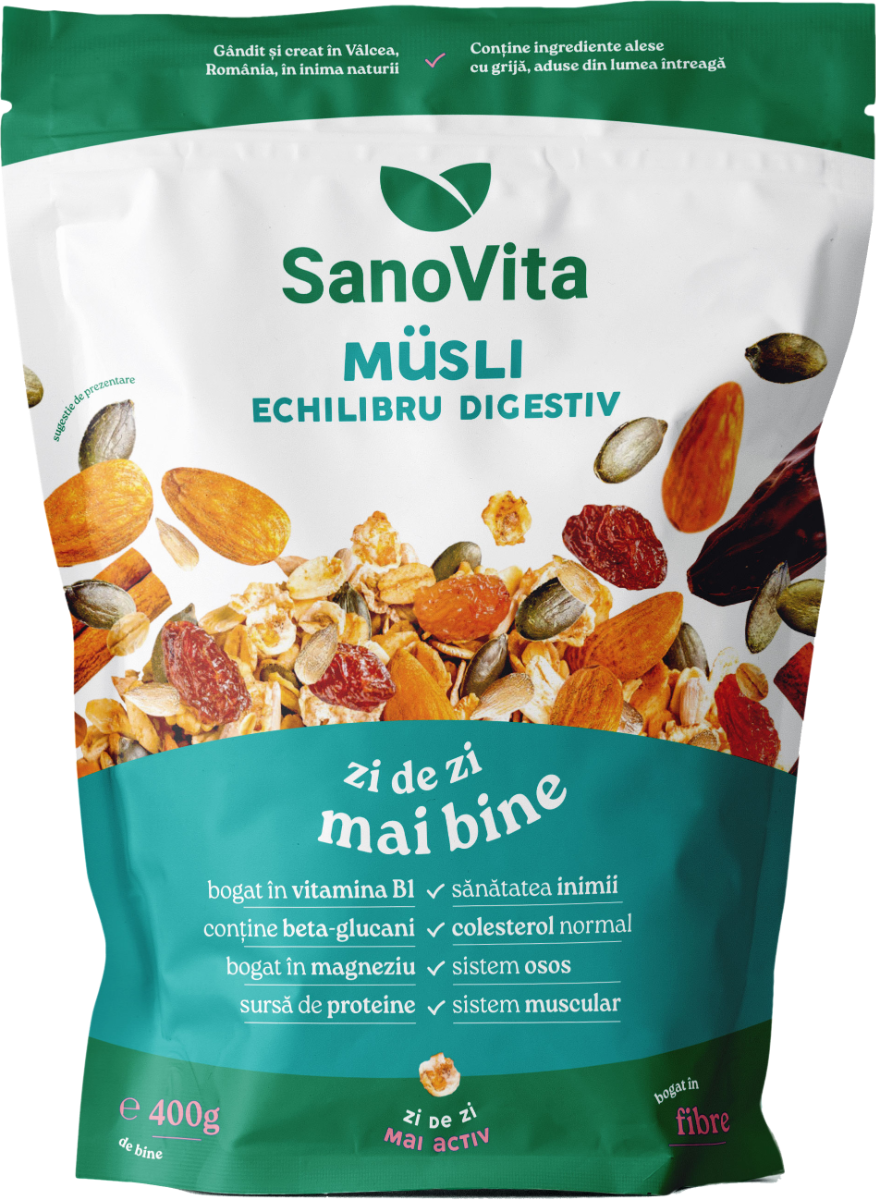 Musli echilibru digestiv, 400g, SanoVita