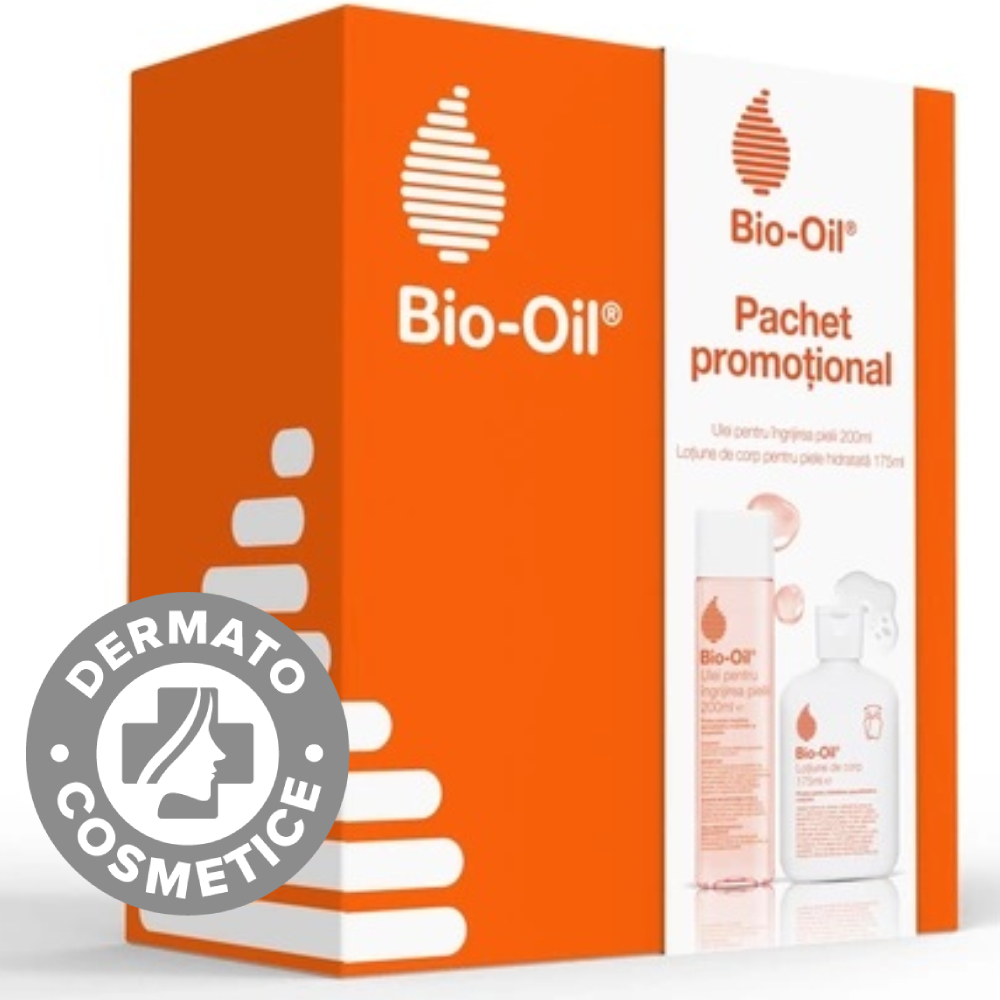 Pachet ulei pentru ingrijirea pielii 200ml + Lotiune de corp 175ml, Bio-Oil