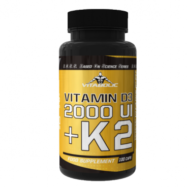 Vitamina D3 + K2, 100 tablete, Vitabolic