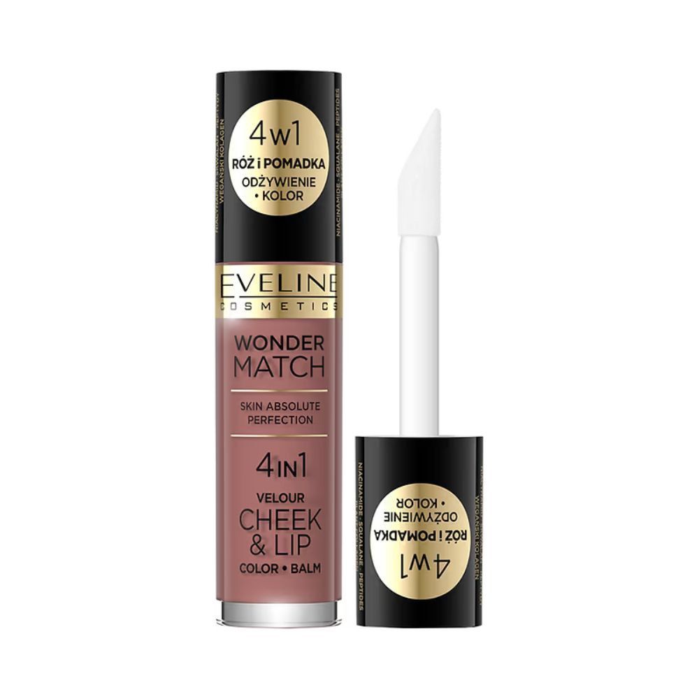 Fard lichid pentru obraj si buze 4in1Wonder Match N05, 4.5ml, Eveline Cosmetics