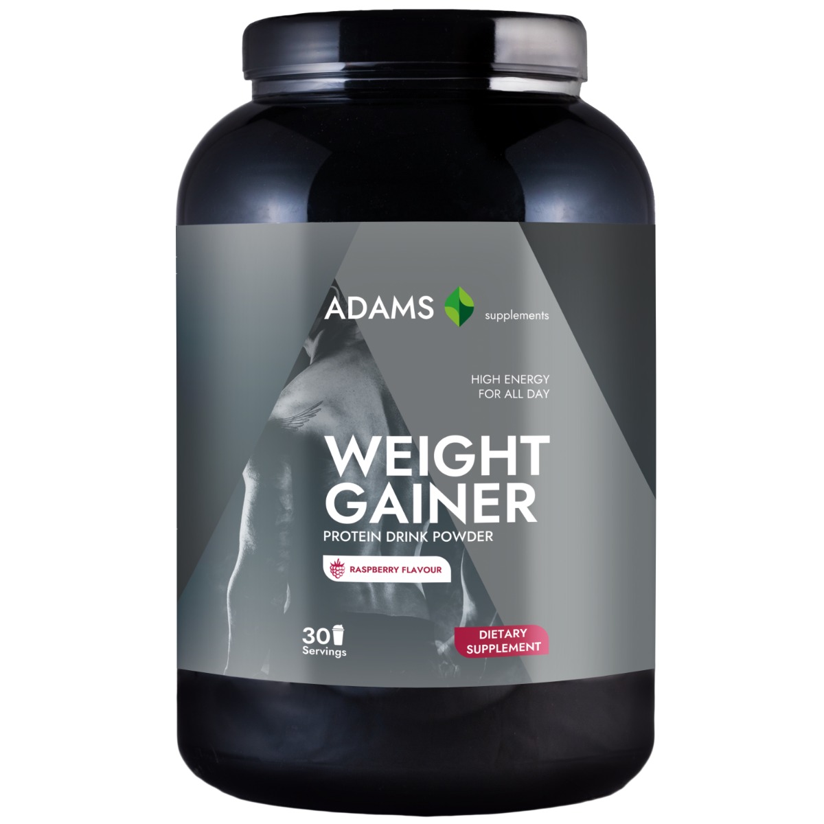 Weight Gainer cu aroma de zmeura, 1500g, Adams Vision