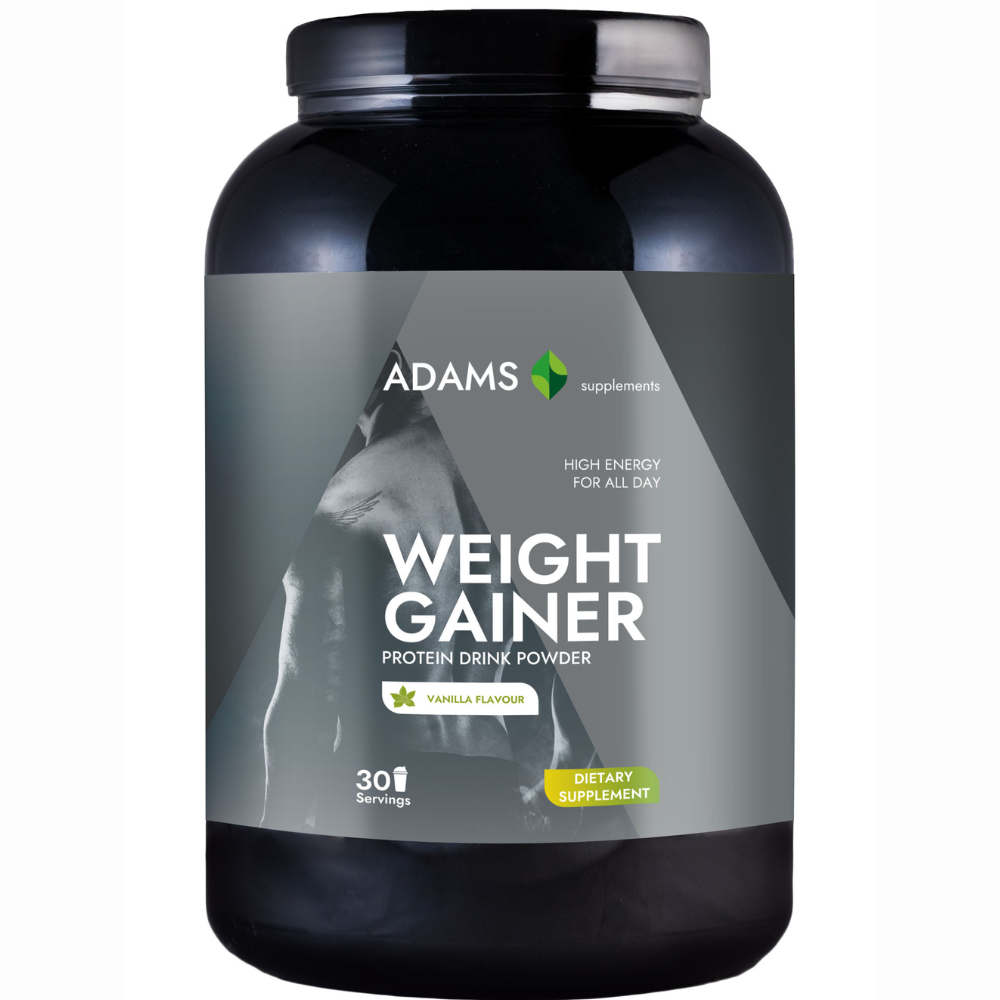 Weight Gainer cu aroma de vanilie, 1500g, Adams Vision