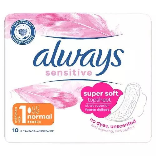 Absorbante Ultra Sensitive Normal, 10 bucati, Always