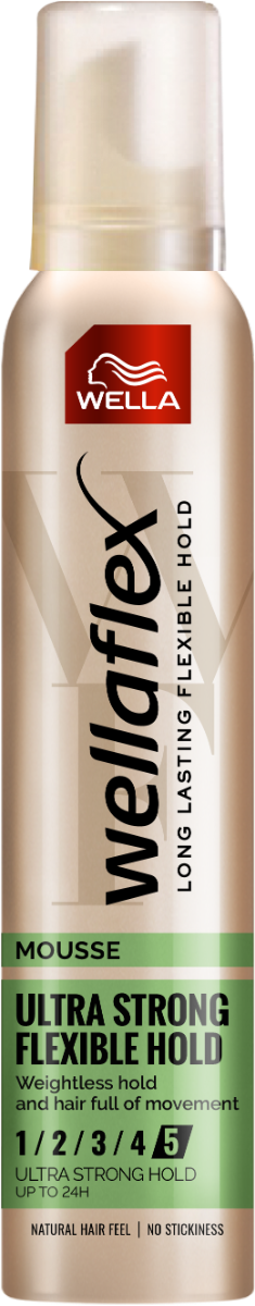 Spuma pentru par cu grad de fixare 5 Ultra Strong Flexible Hold Wellaflex, 200ml, Wella