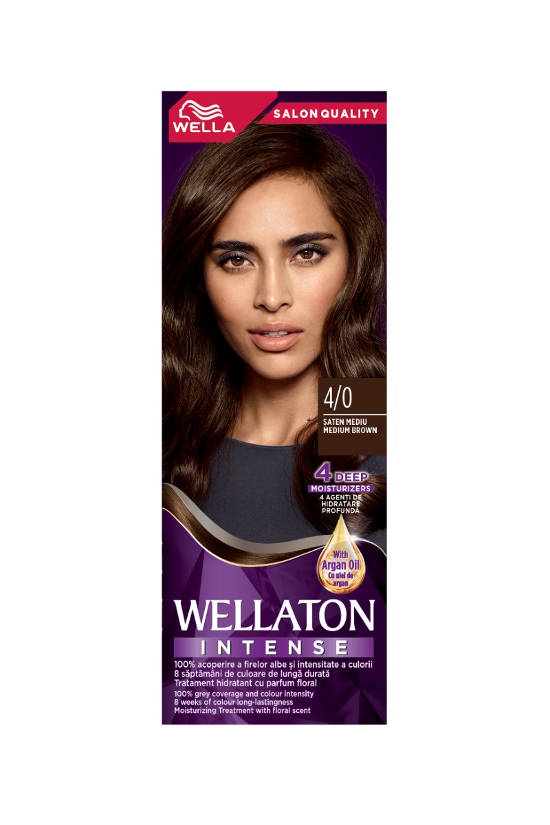 Vopsea de par permanenta Saten Mediu 4.0 Wellaton, 110ml, Wella