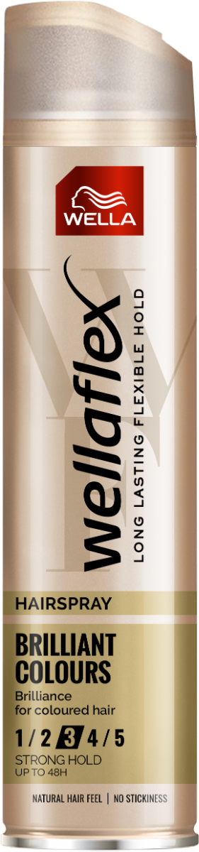 Fixativ cu grad de fixare 3 Brilliant Colours Extra Strong Wellaflex, 250ml, Wella