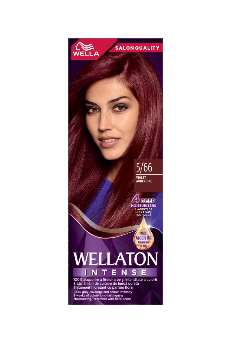 Vopsea de par permanenta Violet 5.66 Wellaton, 110ml, Wella