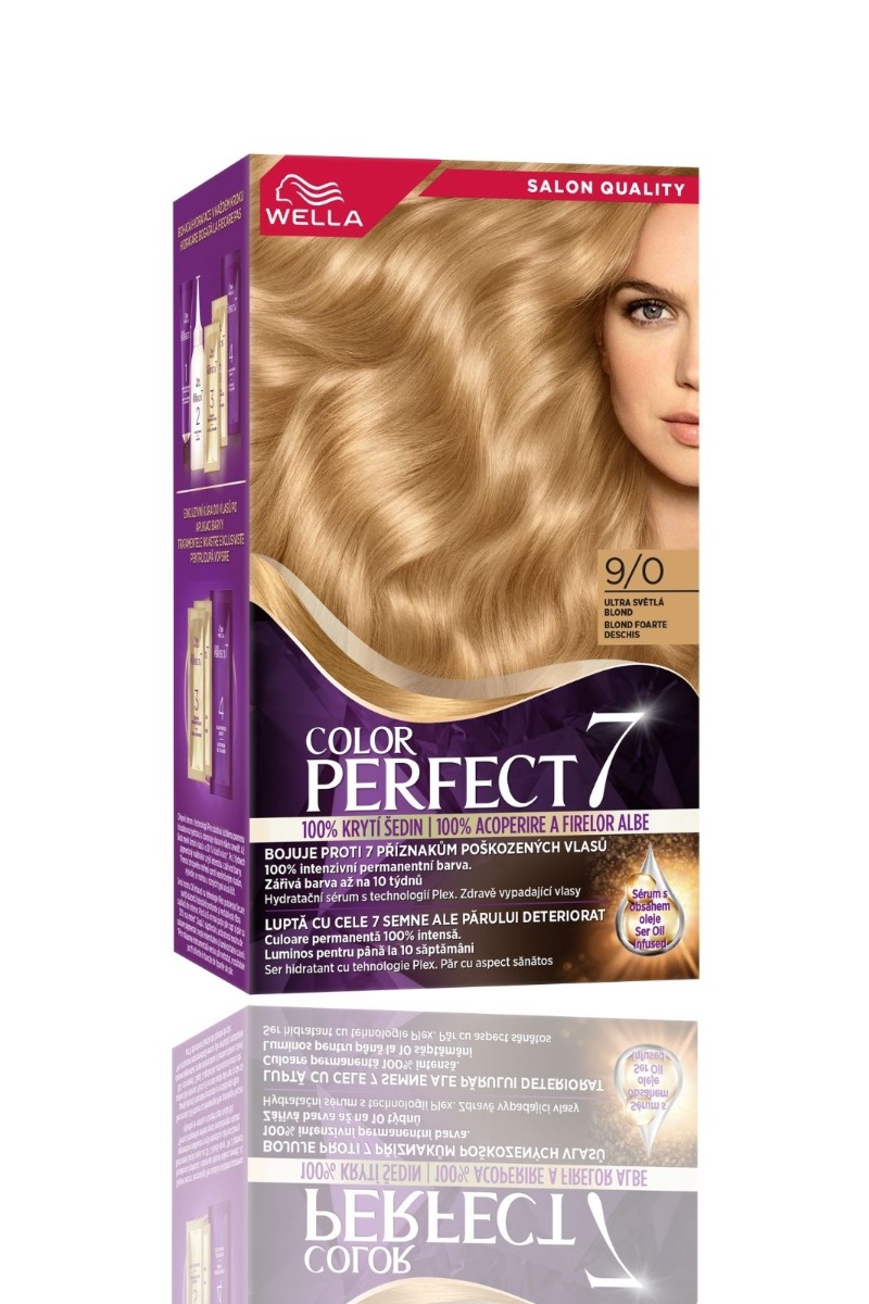 Vopsea de par permanenta Blond Foarte Deschis 9/0 Color Perfect, 135ml, Wella