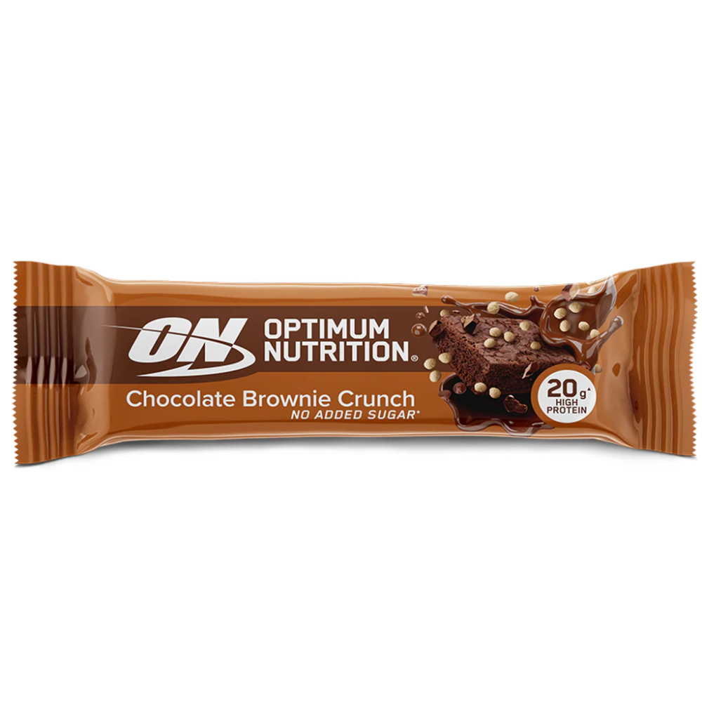 Baton proteic cu aroma de ciocolata si biscuiti Brownie, 65g, Optimum Nutrition