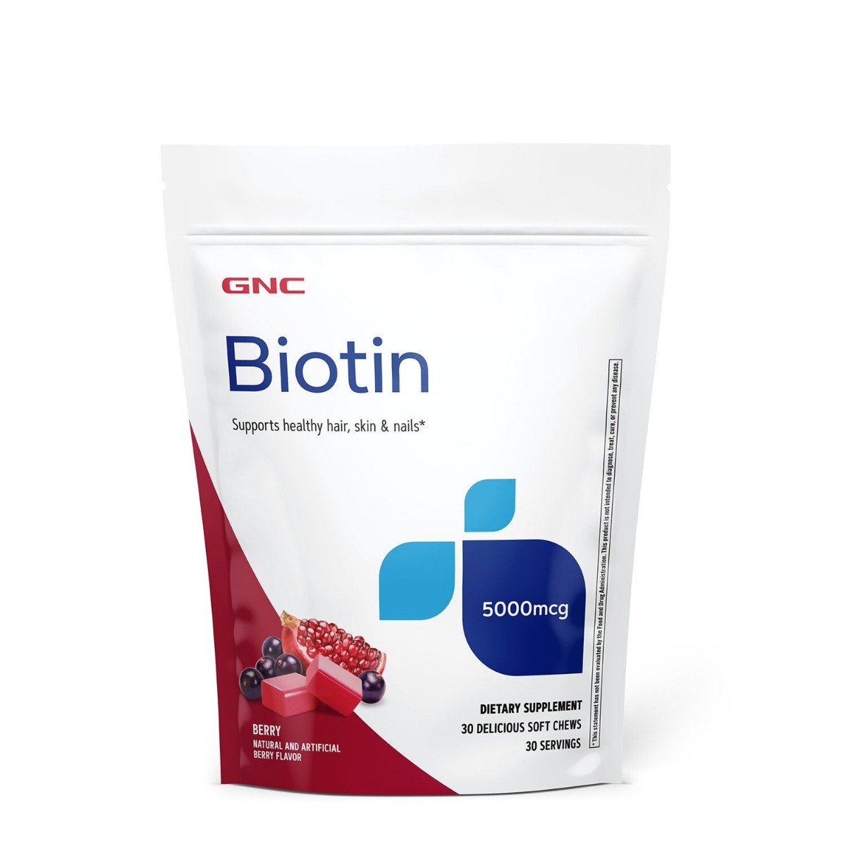 Biotina 5000mcg, 30 caramele, GNC