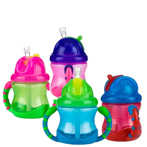 Pahar cu pai Vari Flo Flip It +12 luni, 240ml, Nuby