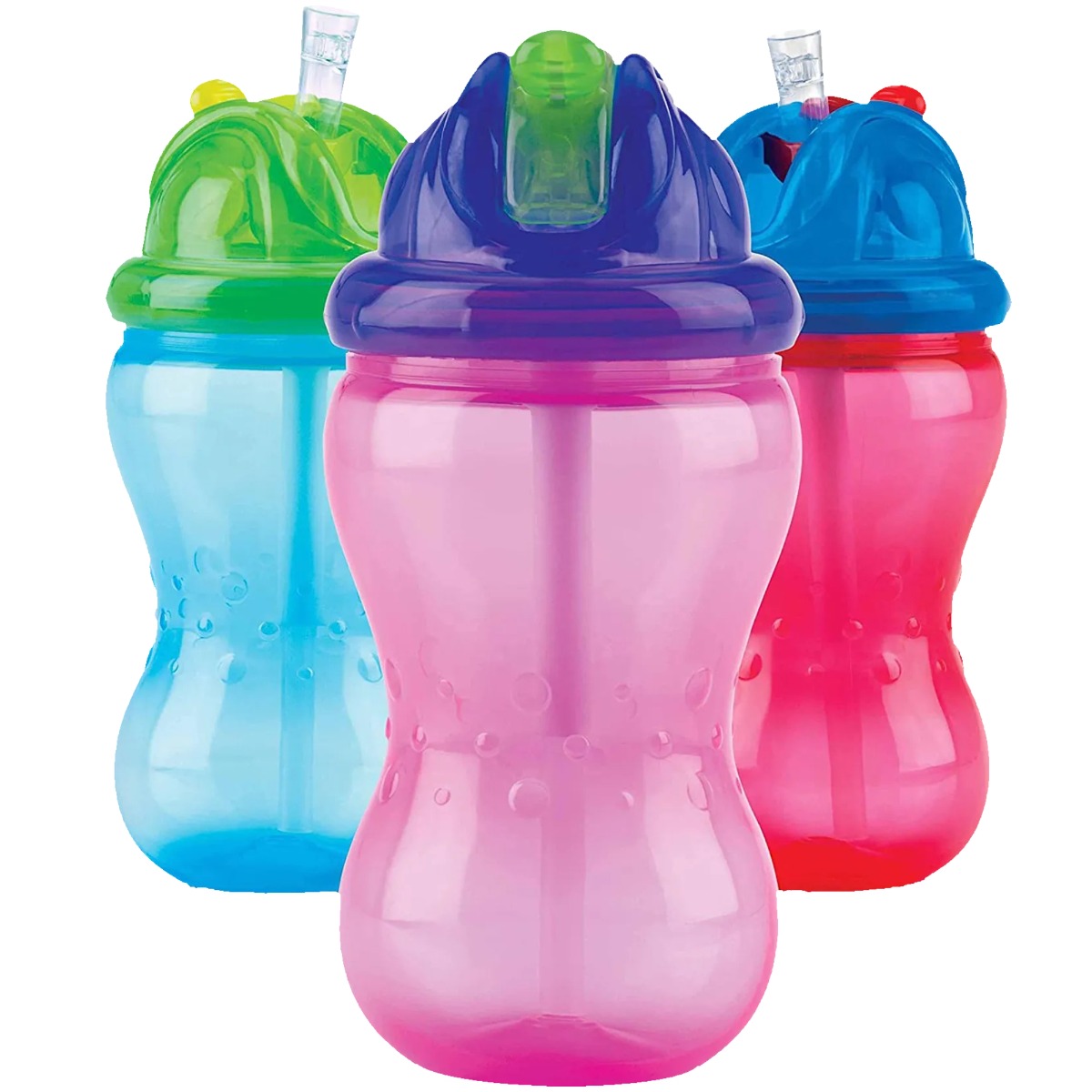 Pahar cu pai Vari-Flo Flip It +12 luni, 360ml, Nuby