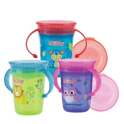 Wonder Cup decorat cu manere 360 grade +6 luni, 240ml, Nuby