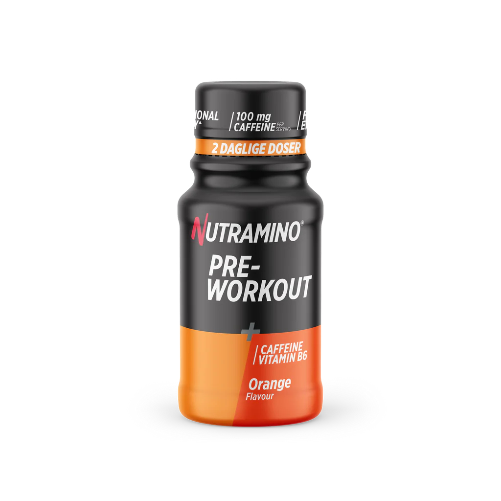 Pre Workout Shot cu aroma de portocale, 60ml, Nutramino