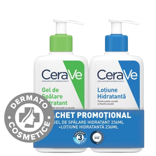 Pachet Lotiune hidratanta 236ml + Gel de spalare hidratant 236ml, CeraVe