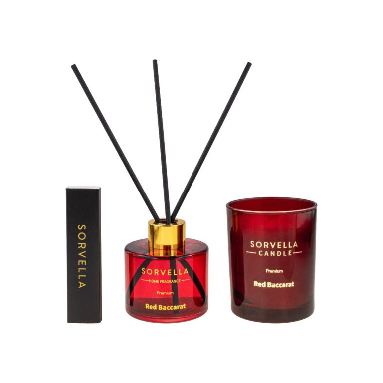 Set Aromatizator 120ml + Lumanare parfumata 170g Red Baccarat, Sorvella