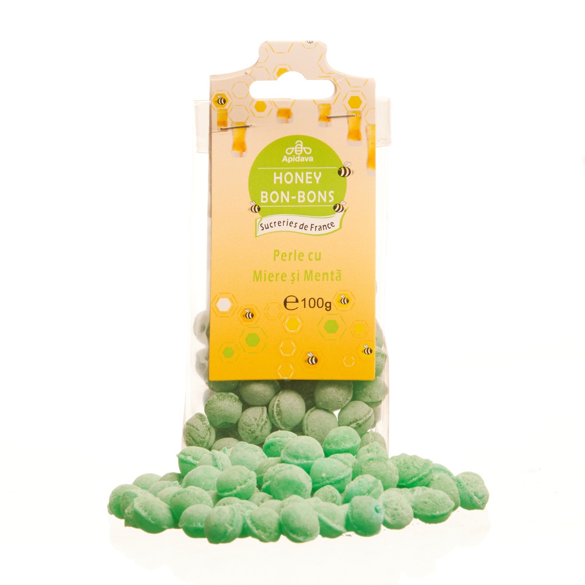 Perle cu miere si menta, 100g, Apidava