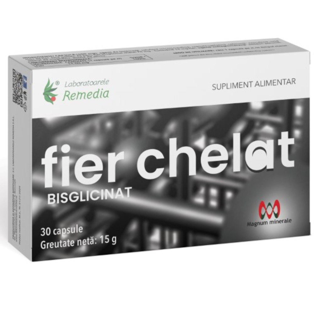 Fier chelat, 30 capsule, Laboratoarele Remedia