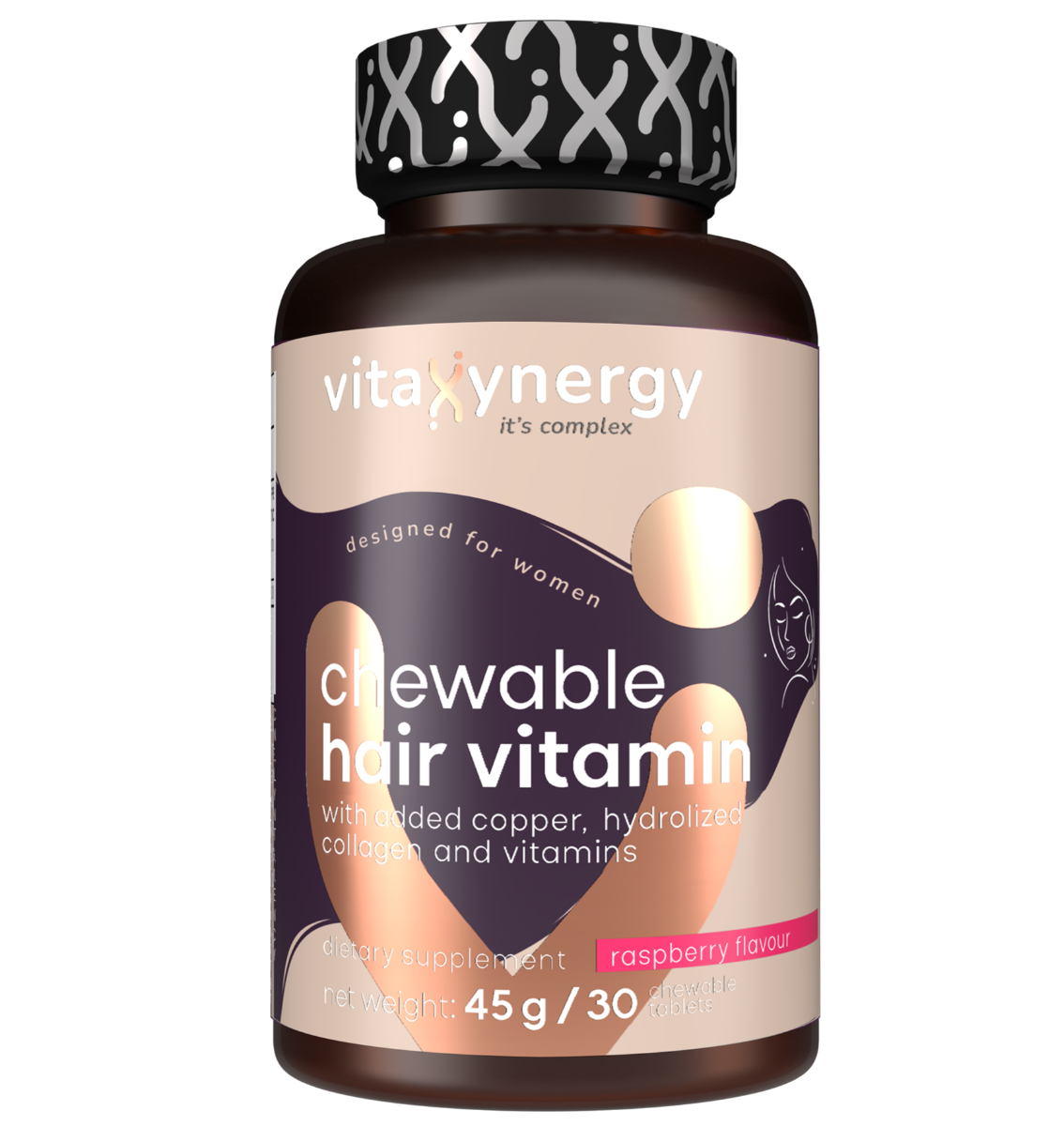 Vitamine masticabile pentru par, 30 tablete, Vitaxynergy