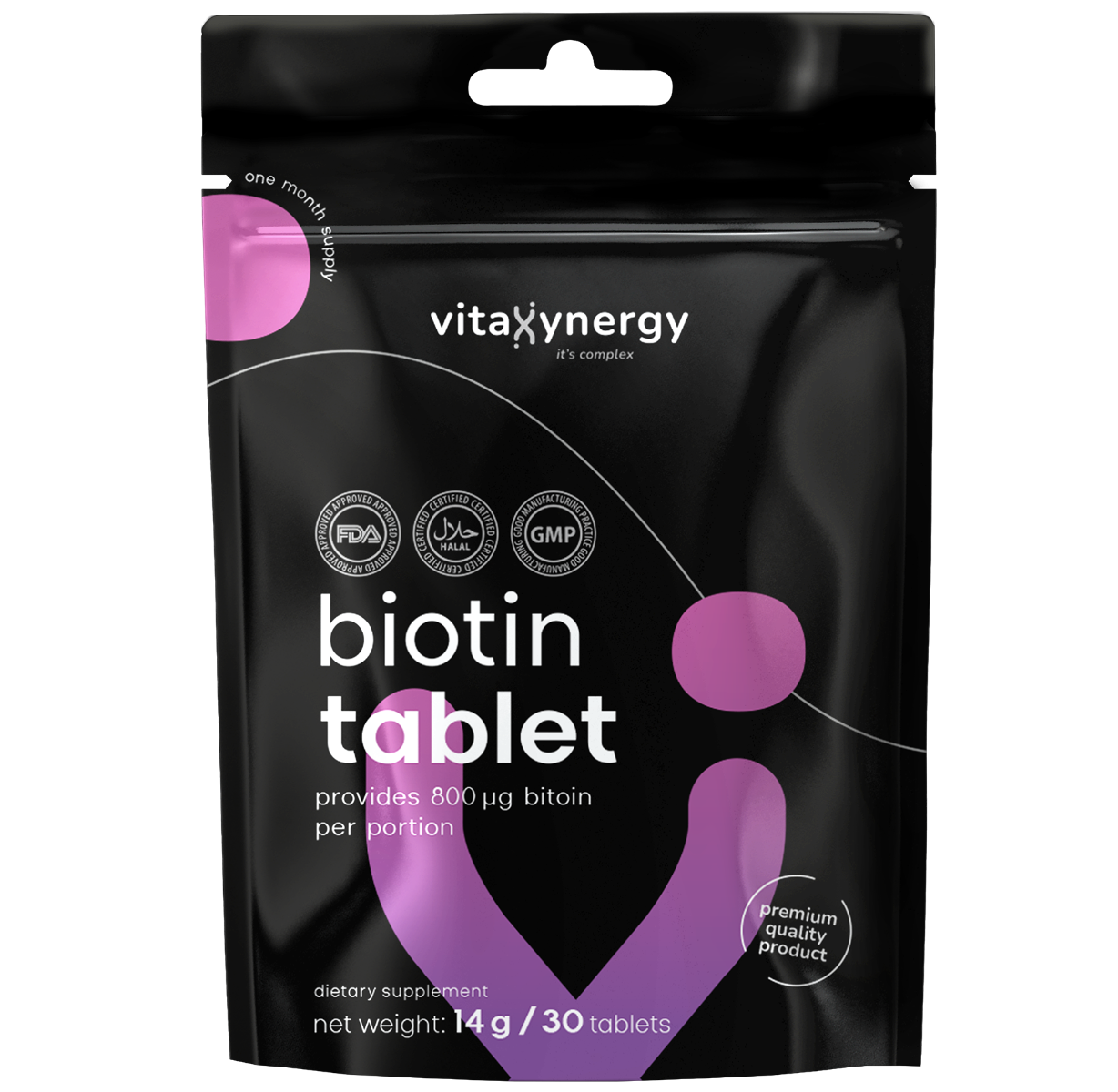 Biotina 800mcg, 30 tablete, Vitaxynergy