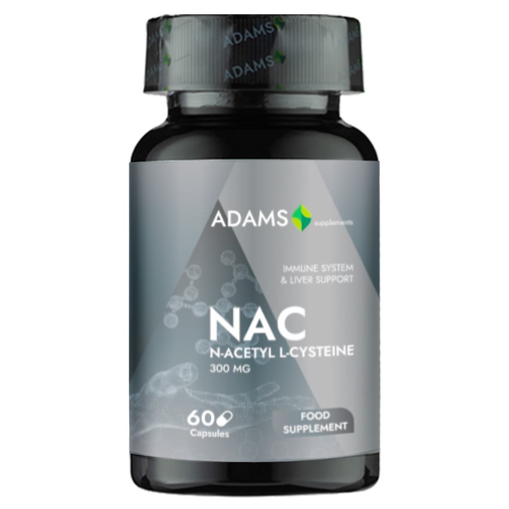 NAC N-Acetyl L-Cysteine 300mg, 60 capsule, Adams Vision