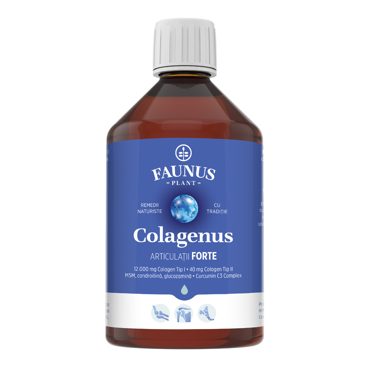 Colagen hidrolizat pentru articulatii Colagenus Articulatii Forte, 500ml, Faunus Plant