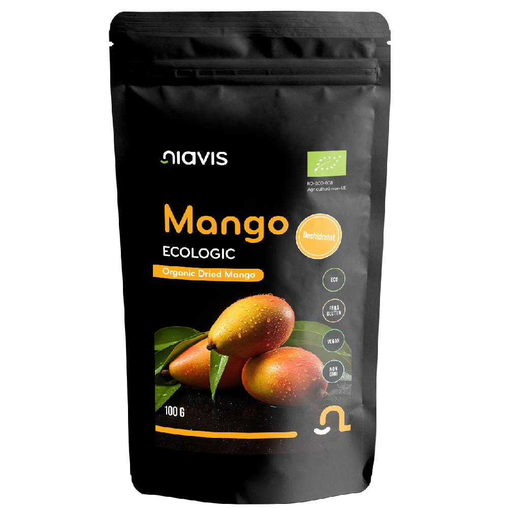 Mango deshidratat ecologic, 100g, Niavis