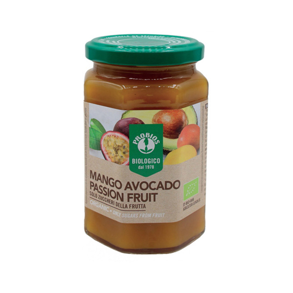 Dulceata Eco de mango cu fructul pasiunii si avocado, 320g, Probios