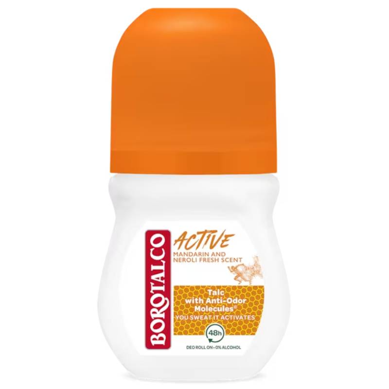 Deodorant roll-on Active Mandarine & Neroli, 50ml, Borotalco