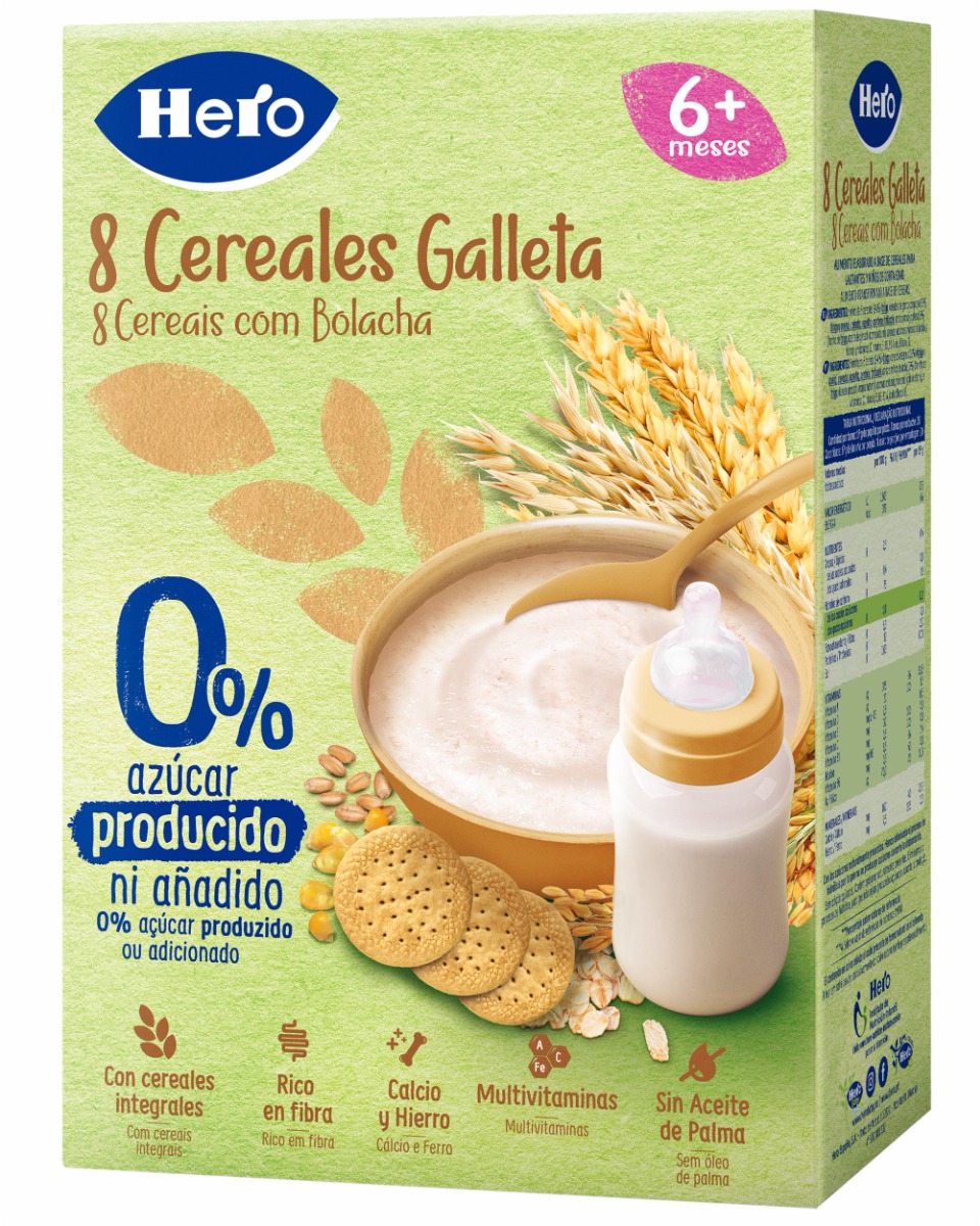 Pudra instant de cereale cu biscuiti +6 luni, 340g, Hero Baby
