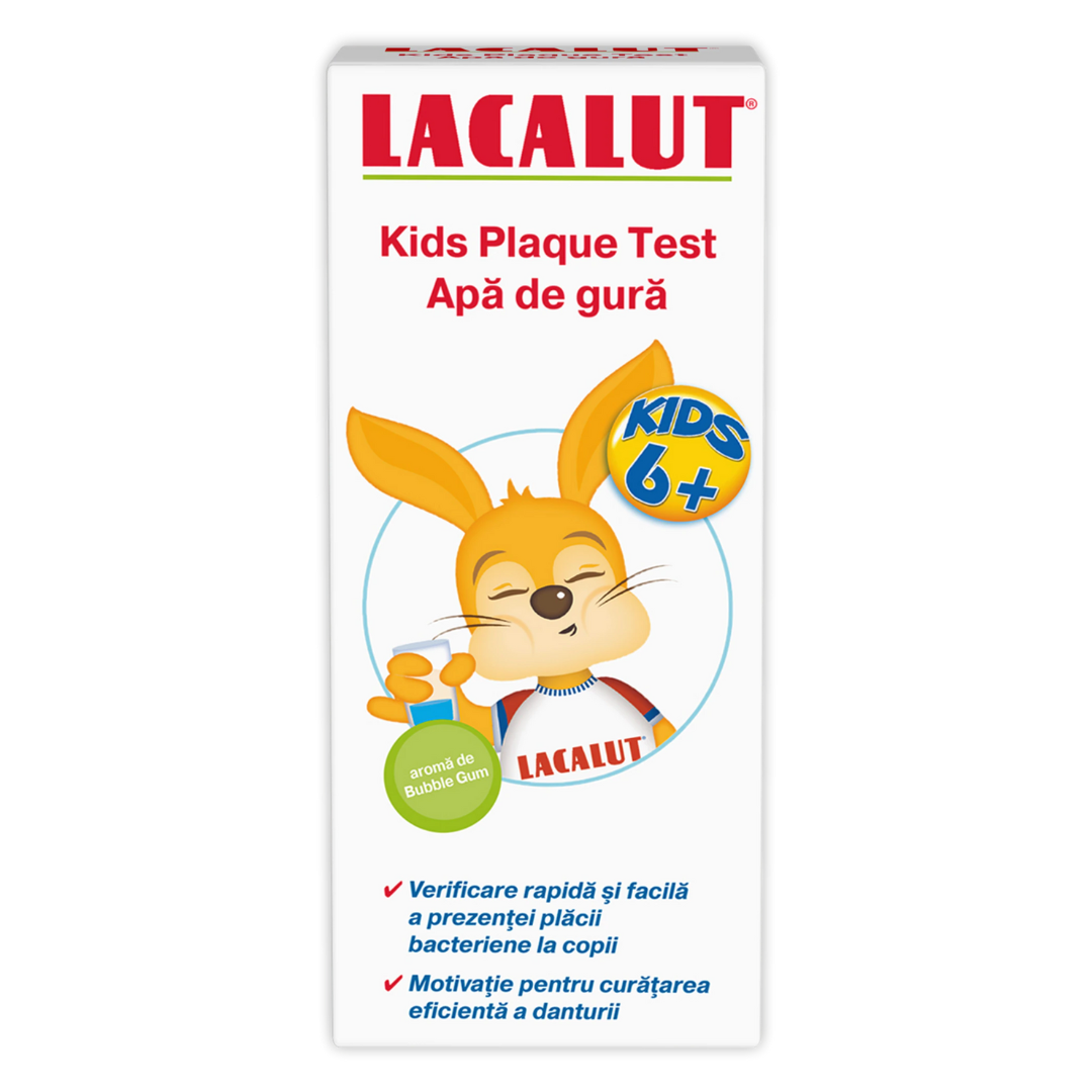 Apa de gura pentru copii Kids Plaque Test, 300 ml, Lacalut