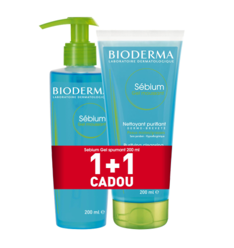 Bioderma Pachet Promo Sebium Gel Spumant 200 ml 1+1 CADOU