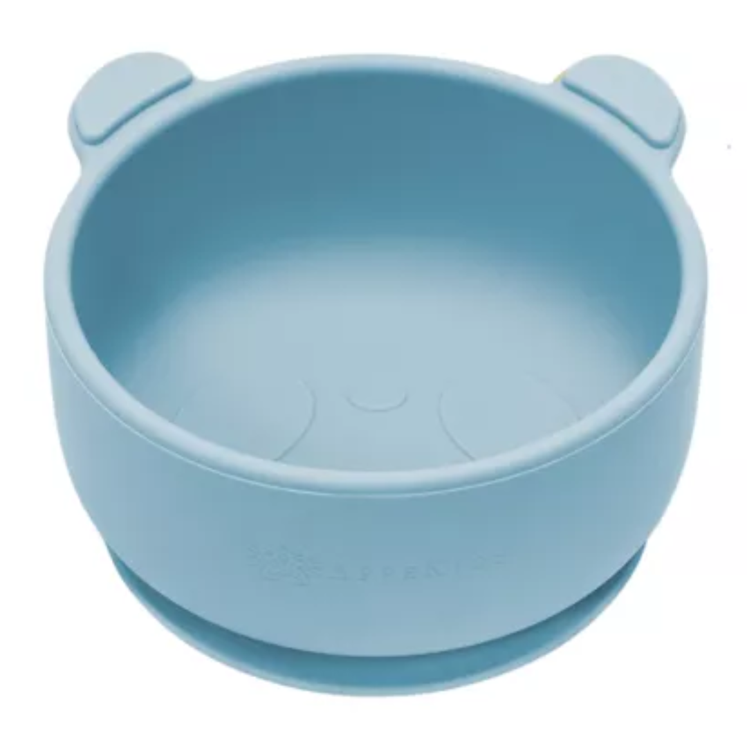 Bol din silicon Little Bear, 6 luni+, Aqua Blue, Appekids