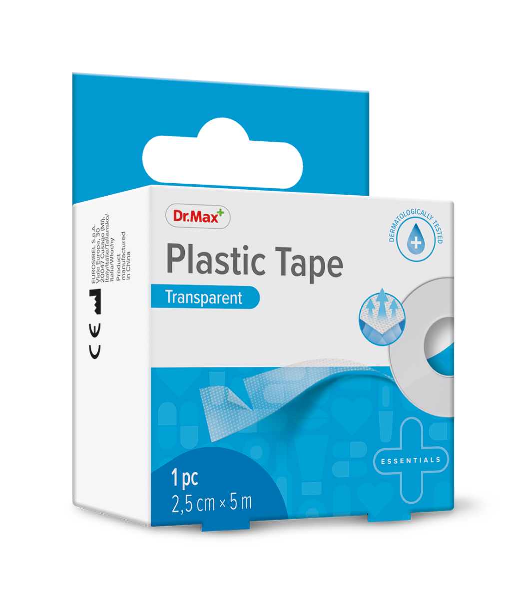 Dr. Max Plastic Tape transparent, 2.5cm x 5m