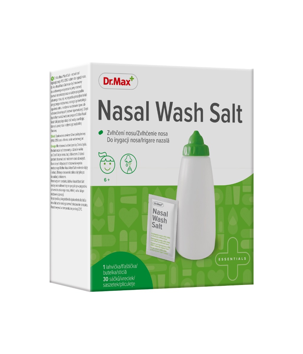 Dr. Max Solutie salina pentru irigare nazala, 30 plicuri + irigator