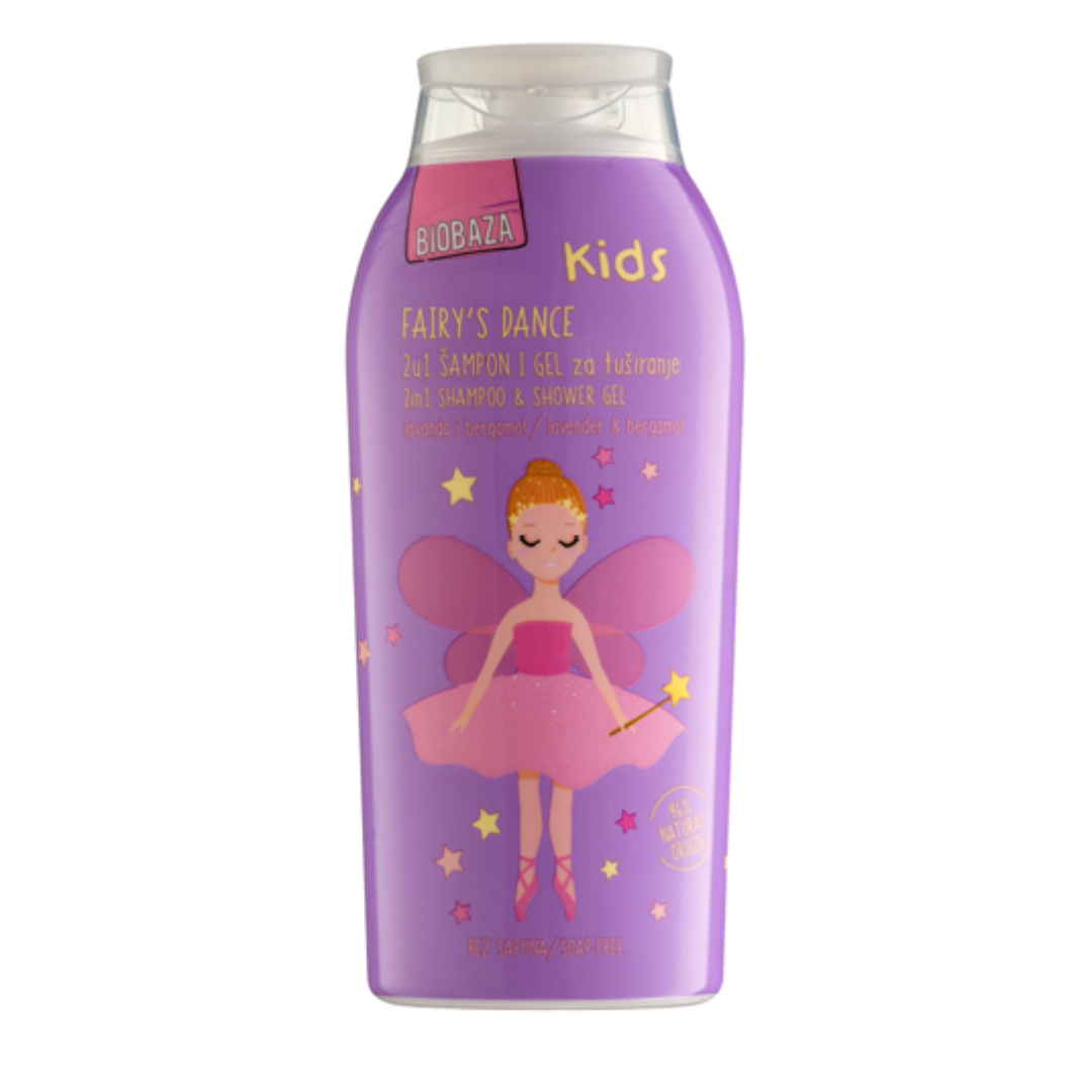 Sampon si gel de dus pentru copii, Fairy's Dance, 250 ml, Biobaza