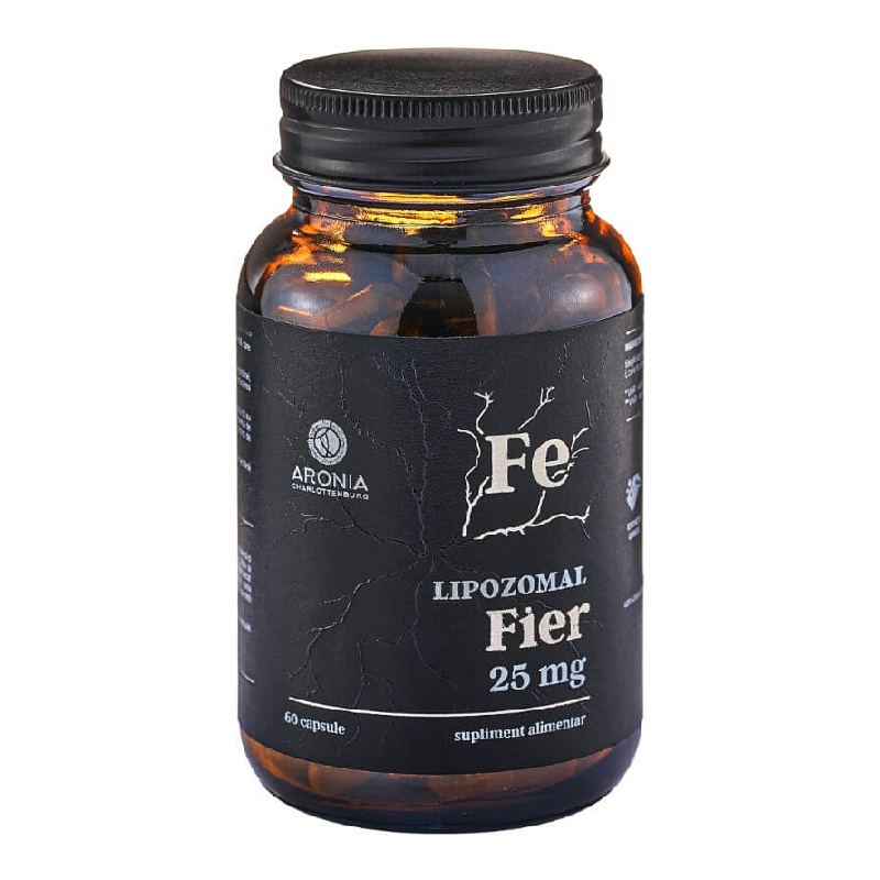 Fier Lipozomal la 25mg, 60 capsule, Aronia Charlottenburg