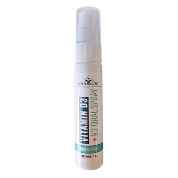 Spray oral cu vitamina D3+K2 cu aroma de Menta, 25ml, Vitabolic