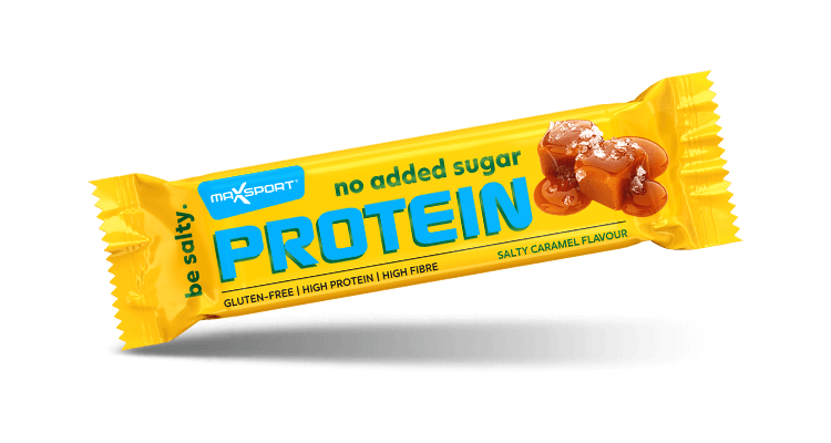 Baton proteic cu caramel sarat fara gluten si fara zahar, 40g, Maxsport