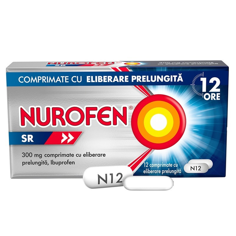 Nurofen SR 300 mg 12 comprimate cu eliberare prelungita Reckitt Benckiser