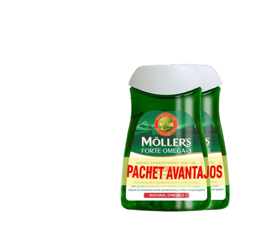 Pachet Forte Omega 3, 2x112 capsule, Moller's