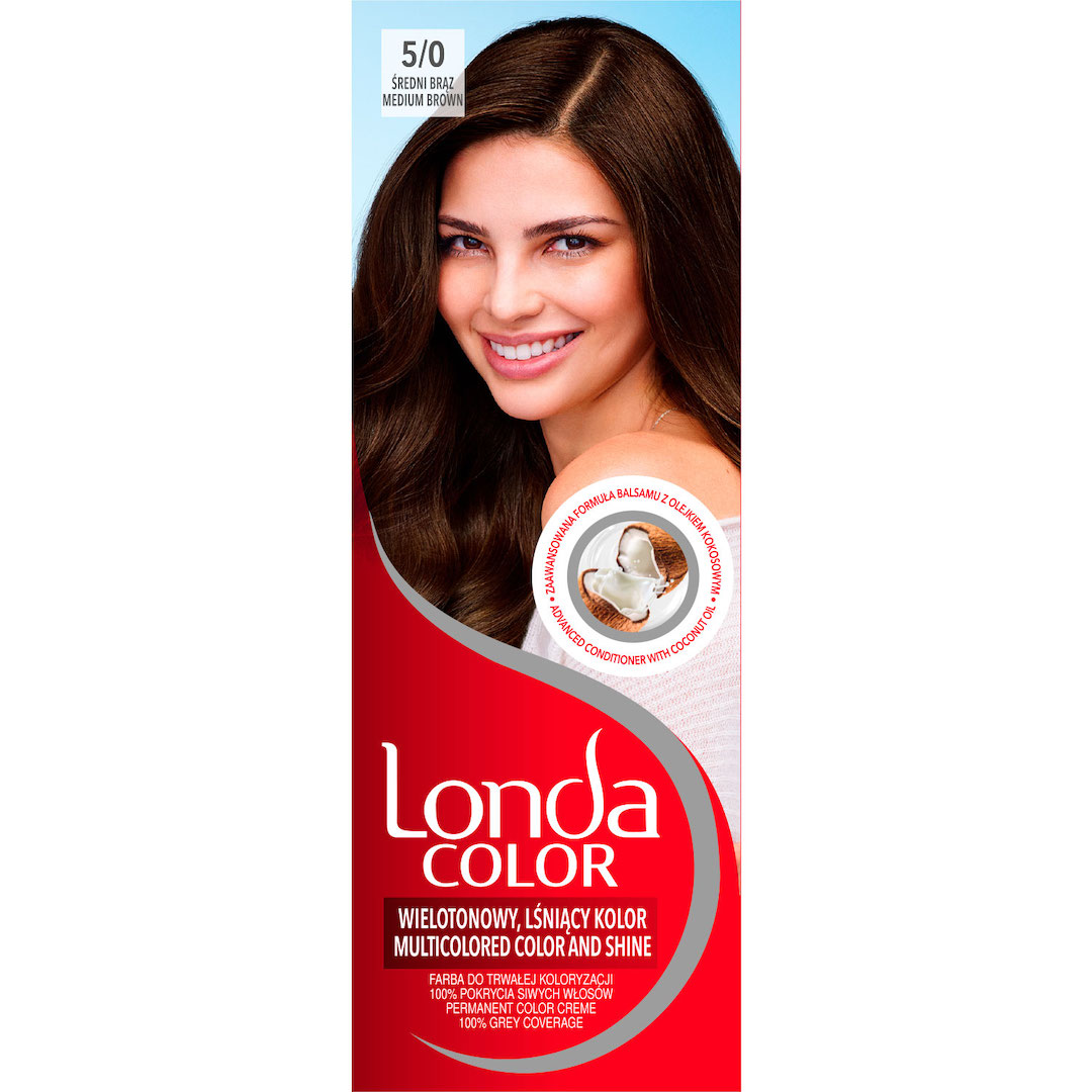 Vopsea de par permanenta 5/0 Medium Brown, 110ml, Londa Professional