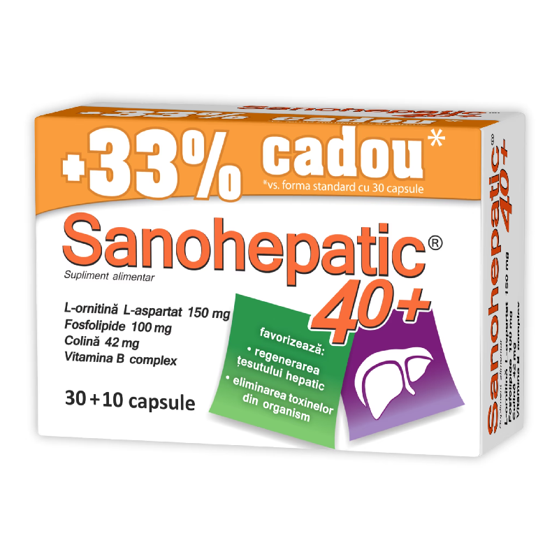 Sanohepatic 40+, 40 capsule, Zdrovit