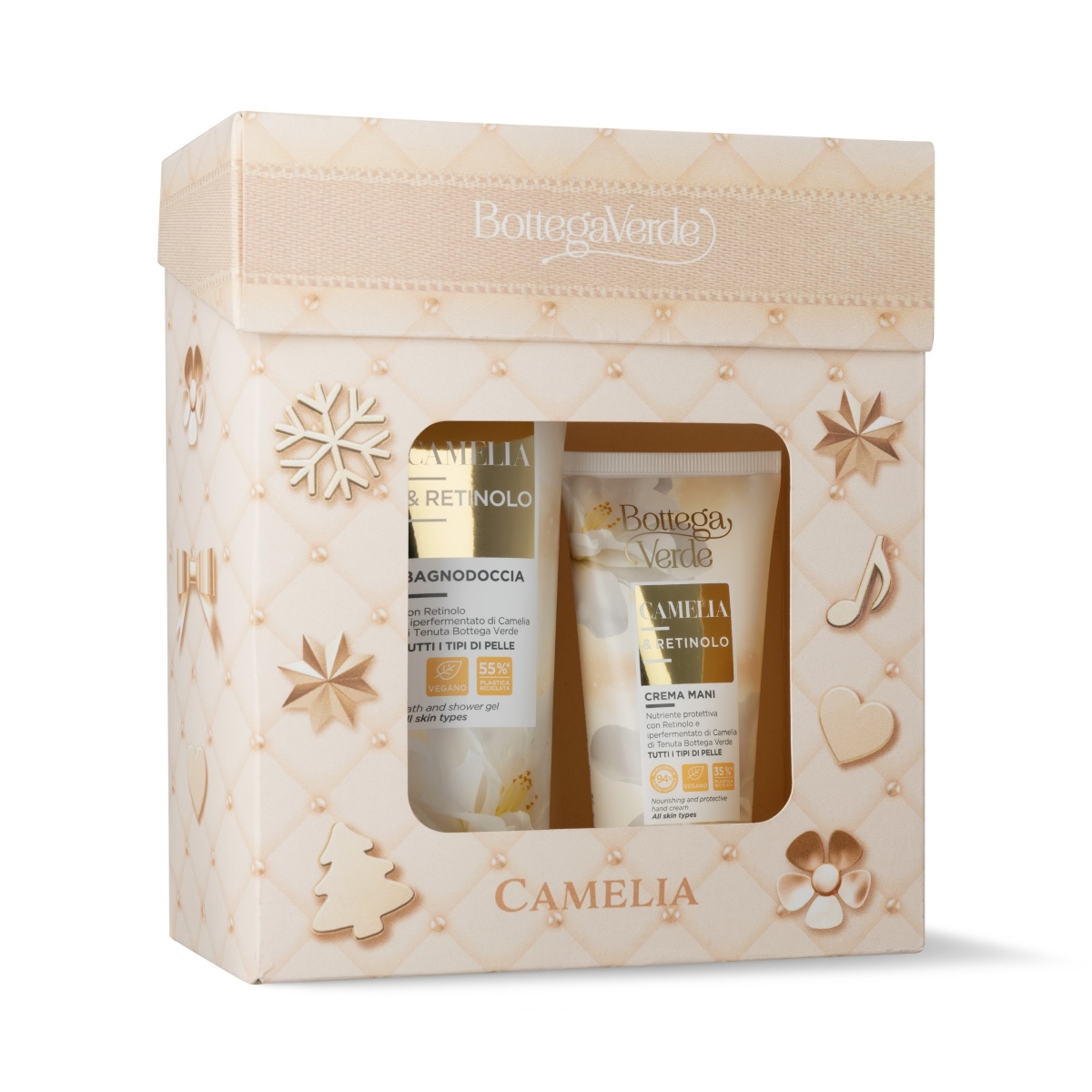 Set de Craciun pentru ingrijirea a corpului si a mainilor cu extract de camelia si retinoll - Camelia e retinolo, Bottega Verde