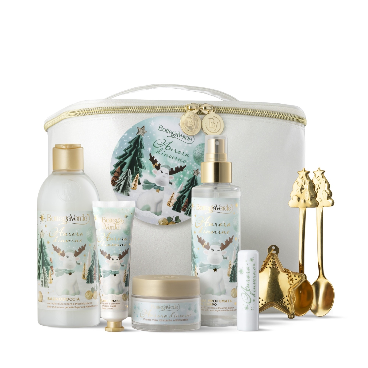 Set ingrijire delicata cu arome festive de zahar si mosc alb - Aurora D'inverno, Bottega Verde